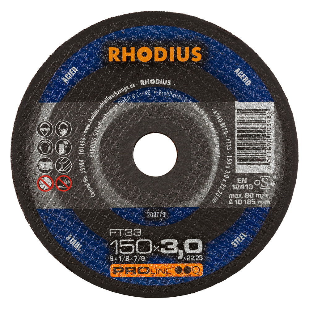 RHODIUS FT33 Kapskivor - 150 x 3,0 x 22,23 mm
