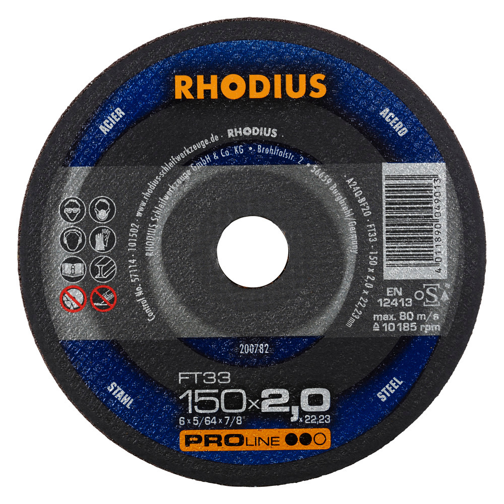 RHODIUS FT33 Kapskivor - 150 x 2,0 x 22.23 mm