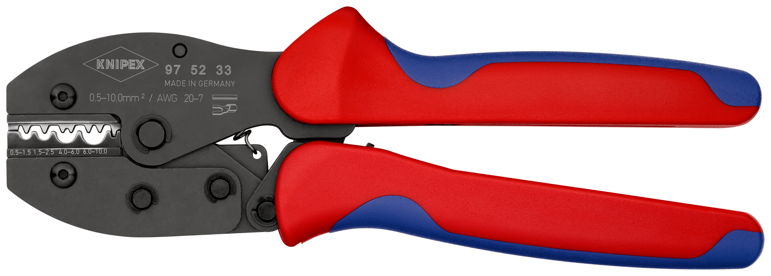 KNIPEX PreciForce® Presstång Med flerkomponentsöverdrag brunerat 220 mm