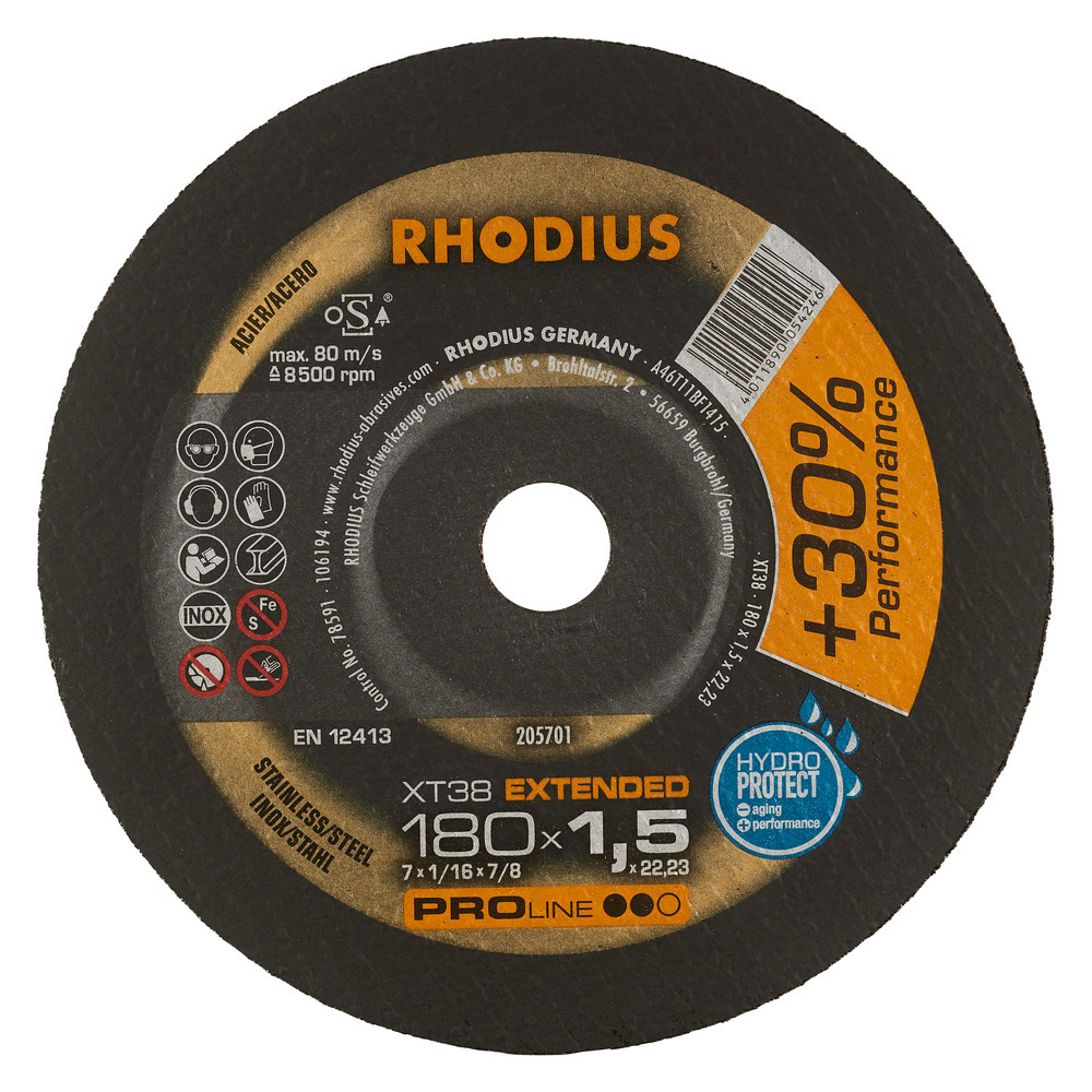 Rhodius Kapskivor XT38 - 180 x 1,5 x 22,23 mm