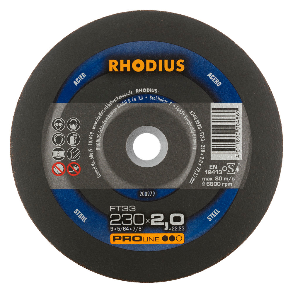 RHODIUS FT33 Kapskivor - 230 x 2,0 x 22,23 mm