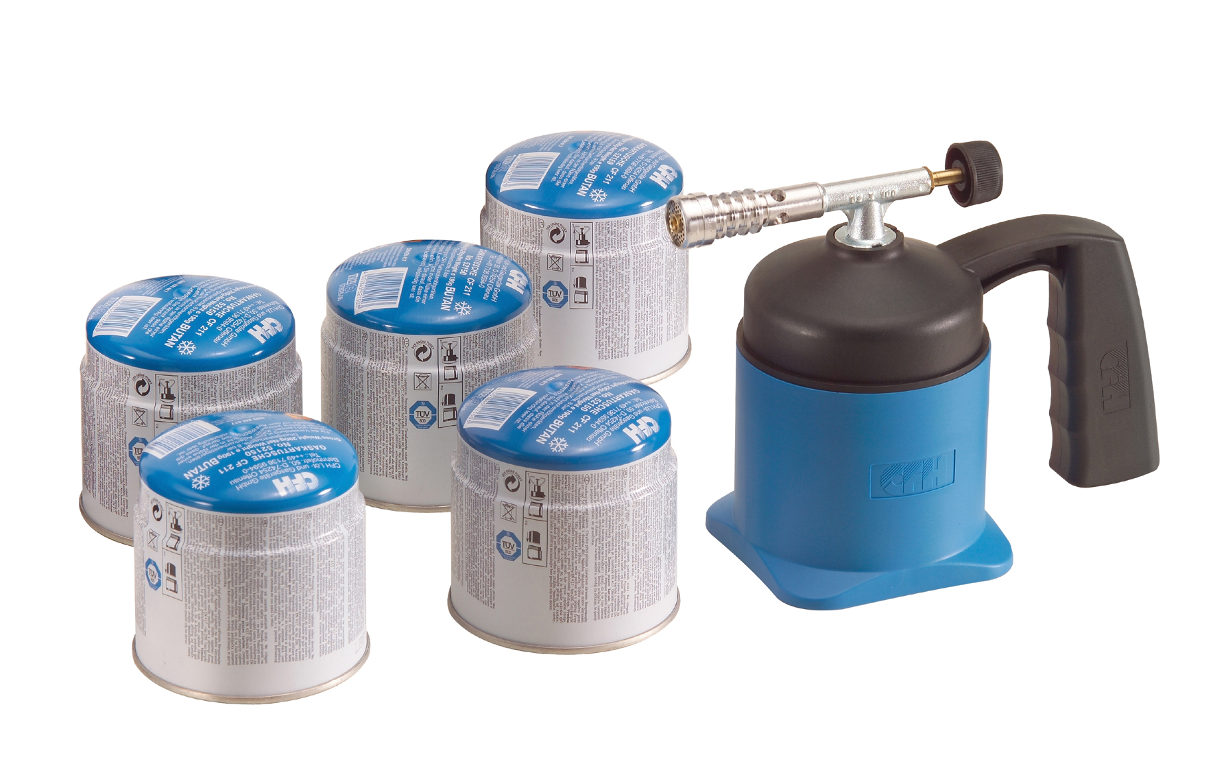 CFH gasbrännare inkl 5 butangasbehållare 190 g