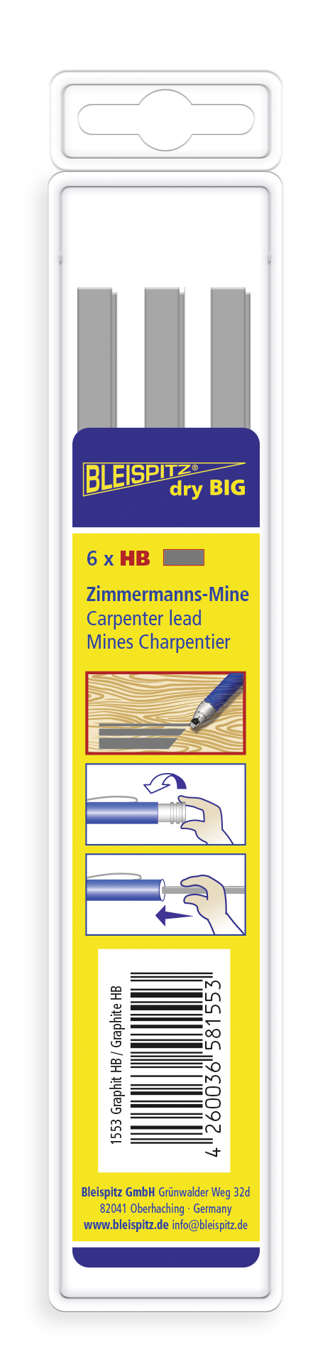 BLEISPITZ Lösa stift (6st) till dryBIG