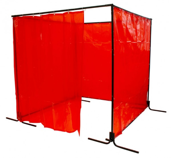 Svetsbås komplett röda väggar 180x180x180