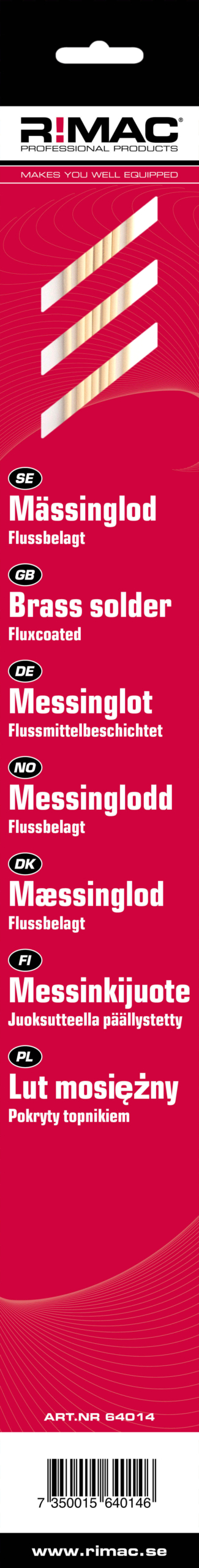 RIMAC Mässinglod flussbelagt 2.0mm x 7st