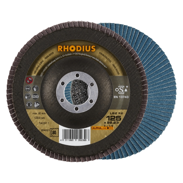 Rhodius Lamellslipskivor Alpha INOX - 125 mm/P80