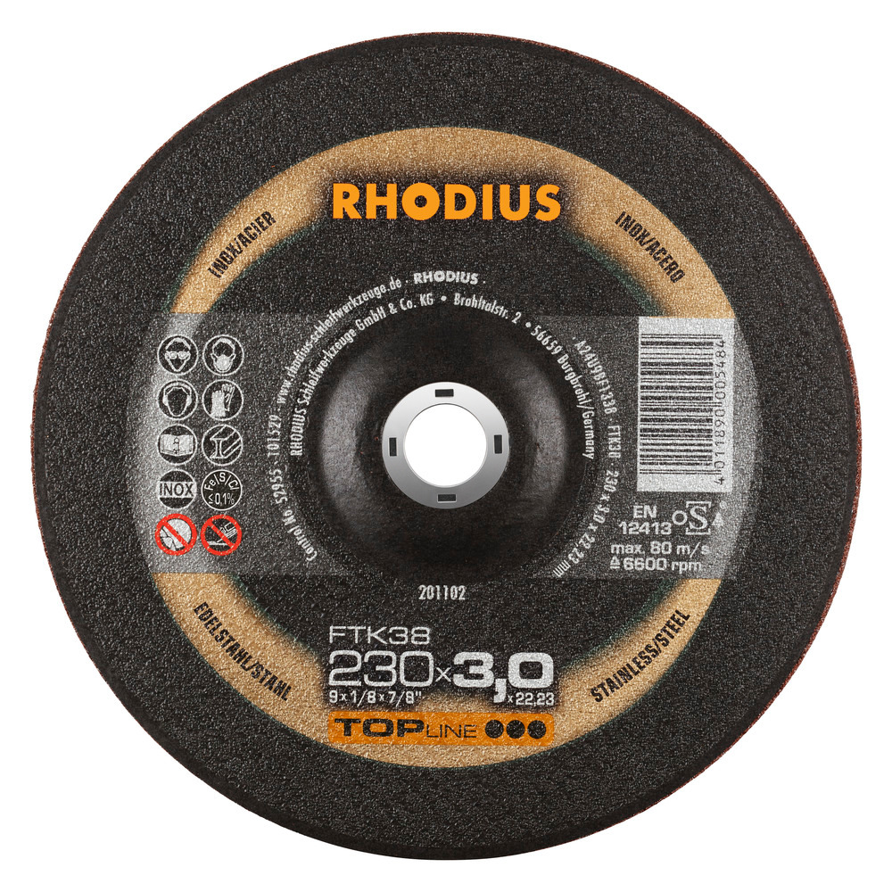 RHODIUS FTK38 Kapskivor - 230 x 3,0 x 22,23 mm
