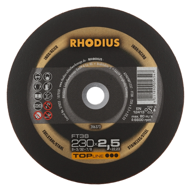 Rhodius Kapskivor FT38 INOX - 230 x 2,5 x 22,23 mm