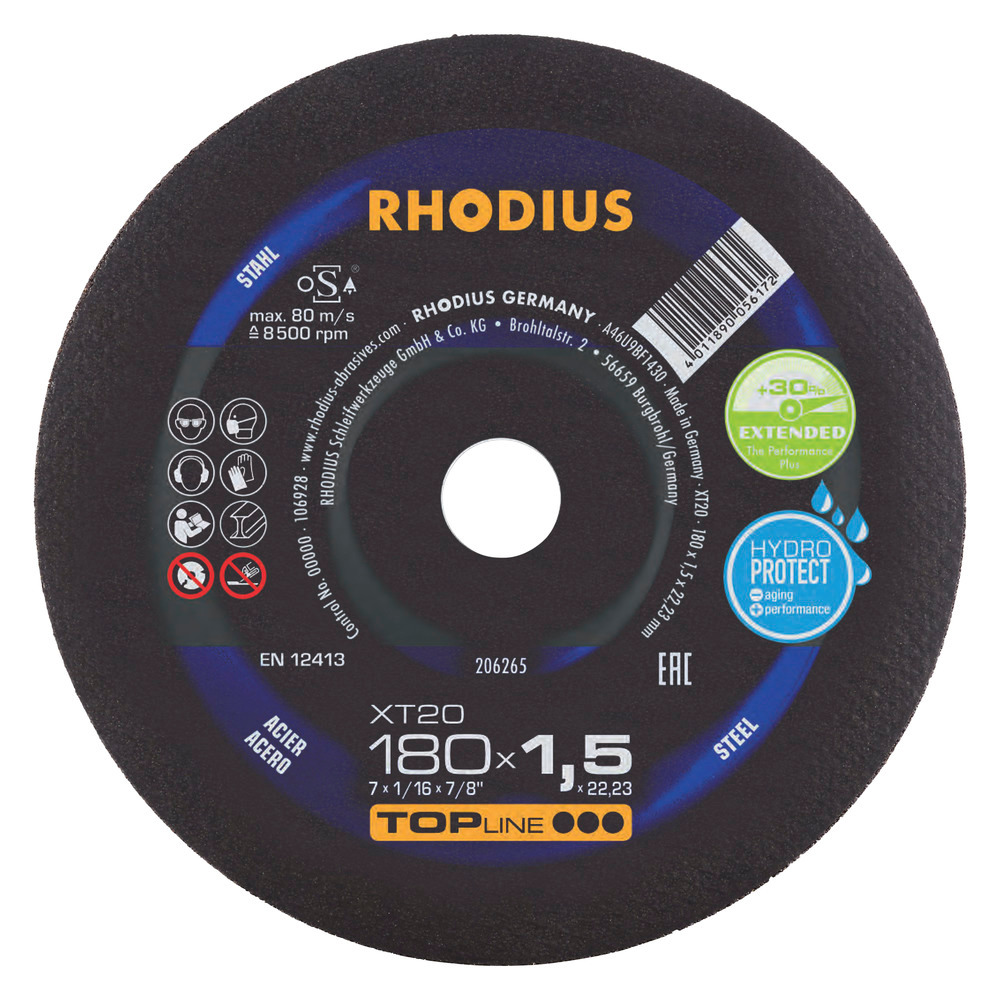 Rhodius Kapskivor XT20 - 180 x 1,5 x 22,23 mm