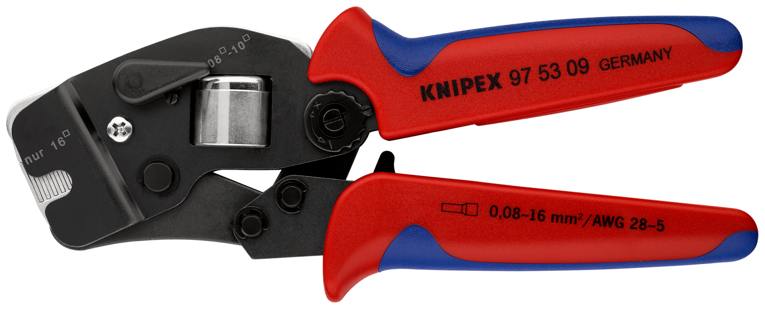KNIPEX Självinställande presstång för ändhylsor med frontinföring