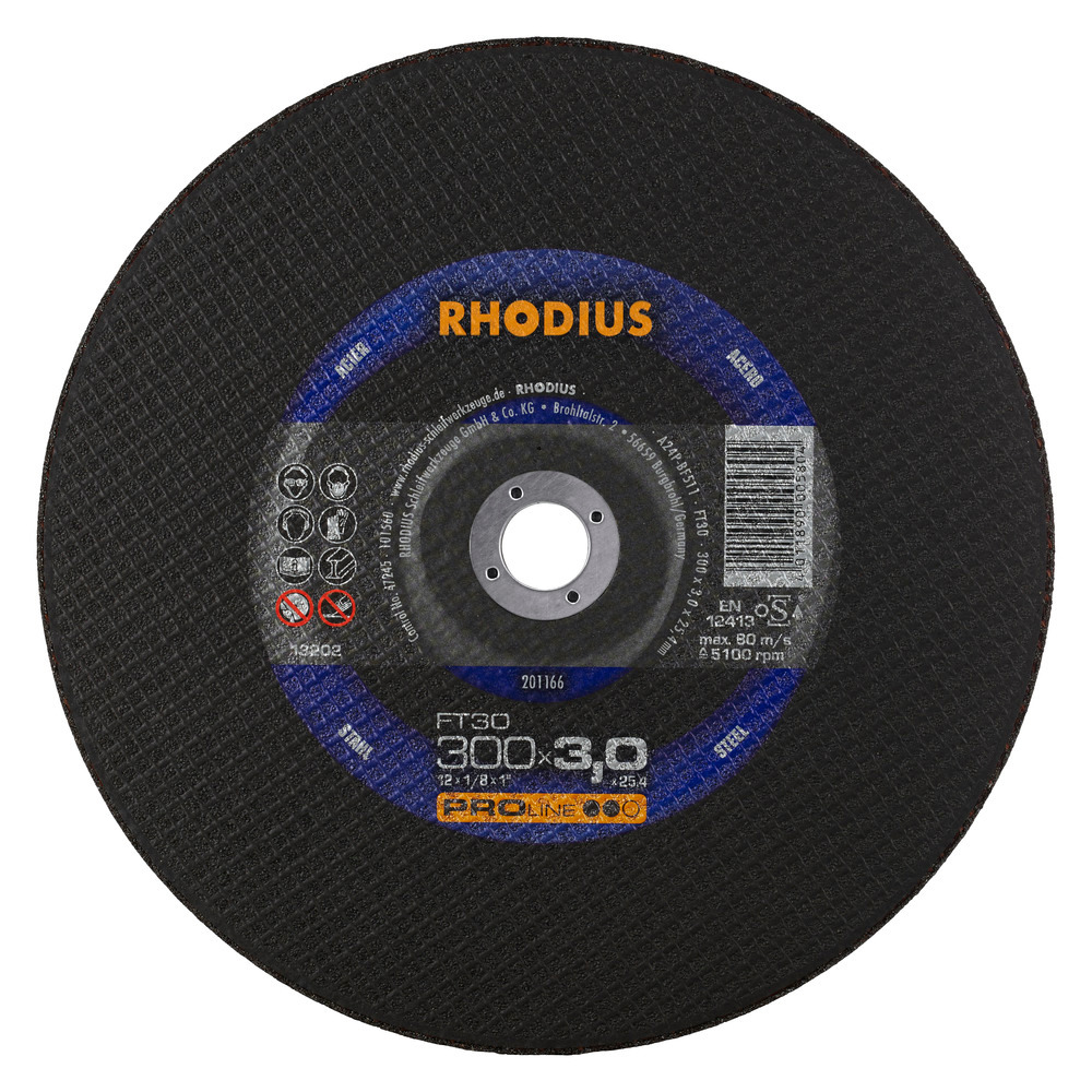 RHODIUS FT30 Kapskivor - 300 x 3,0 x 25,4 mm