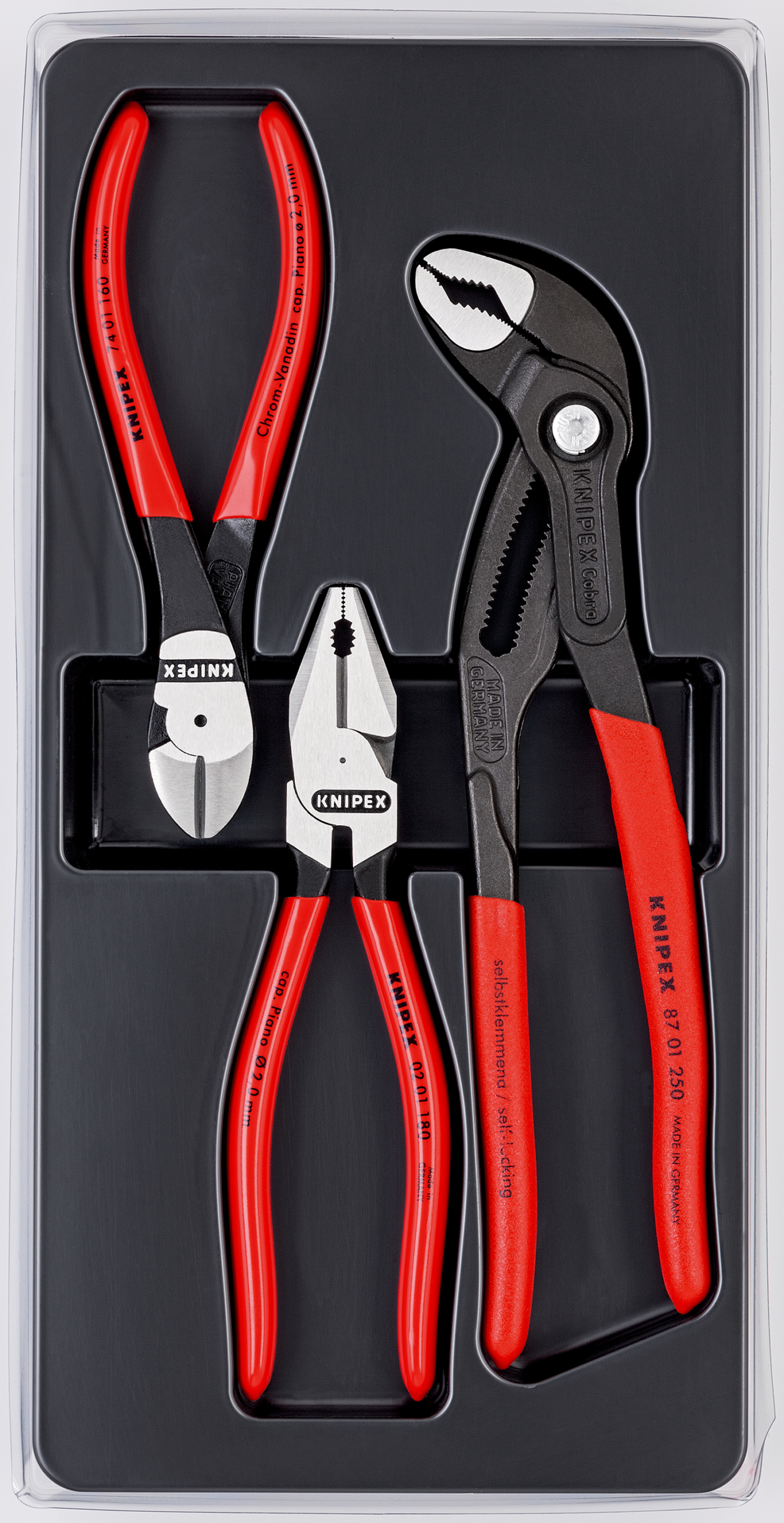 Alternativ bild 1 för Knipex 00 20 10, Tångset, 3 mm, Plast, Röd, 170 mm, 40 mm