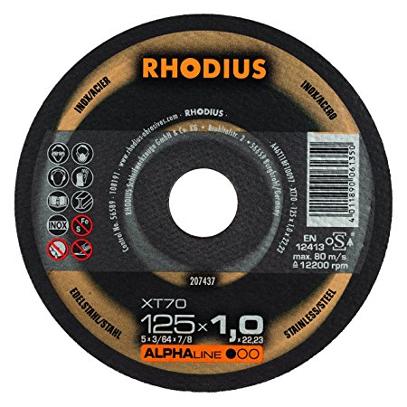 Rhodius Kapskivor XT70 100 Förp - 125 x 1,0 x 22,23 mm