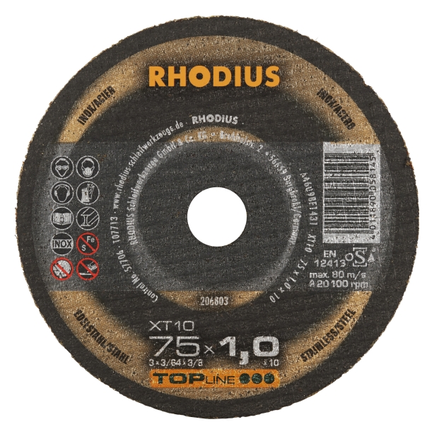 Rhodius Kapskivor XT10 Mini - 75 x 1,0 x 10,0 mm