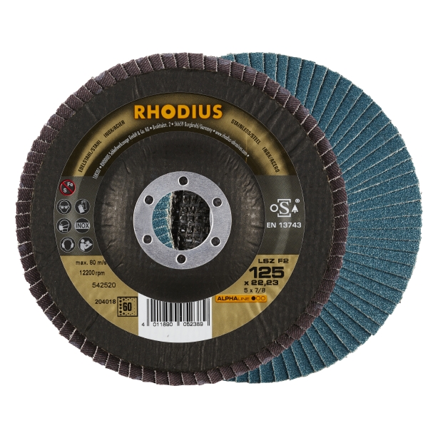 Rhodius Lamellslipskivor Alpha INOX - 125 mm/P60