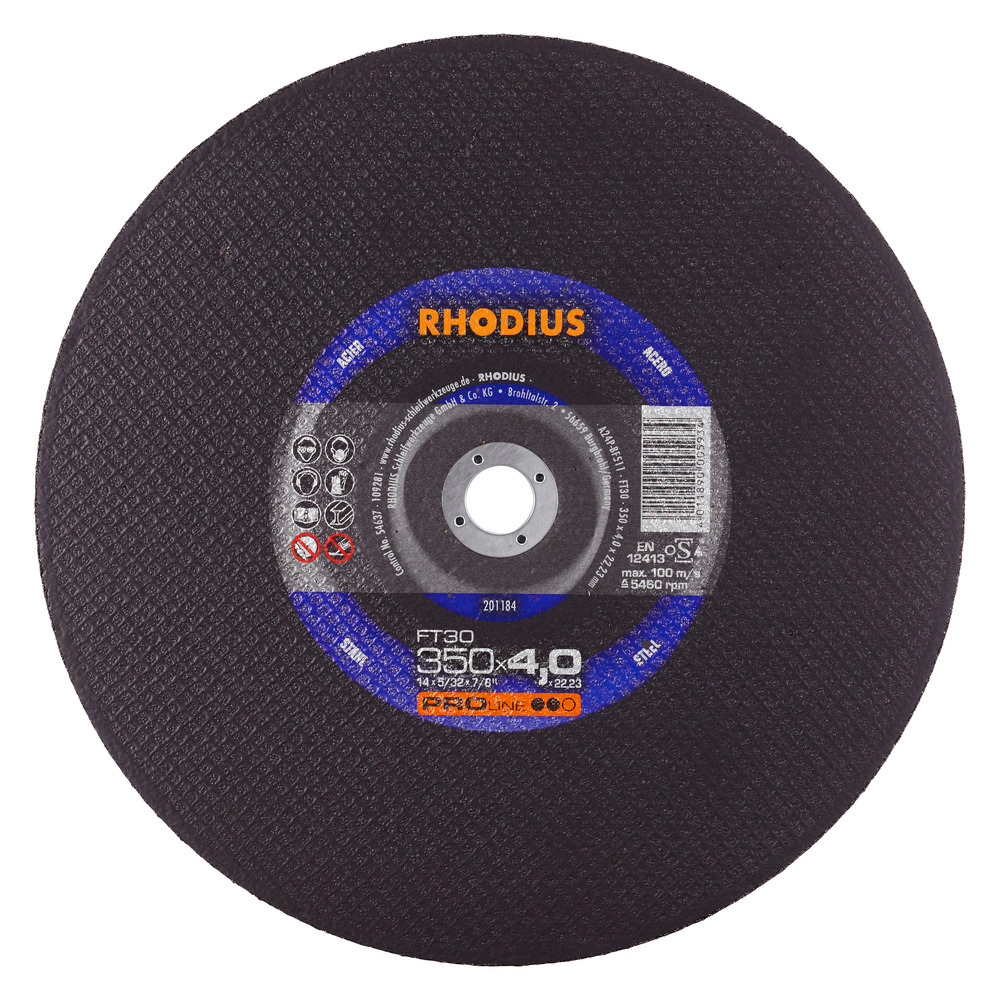 RHODIUS FT30 Kapskivor - 350 x 4,0 x 22,23 mm