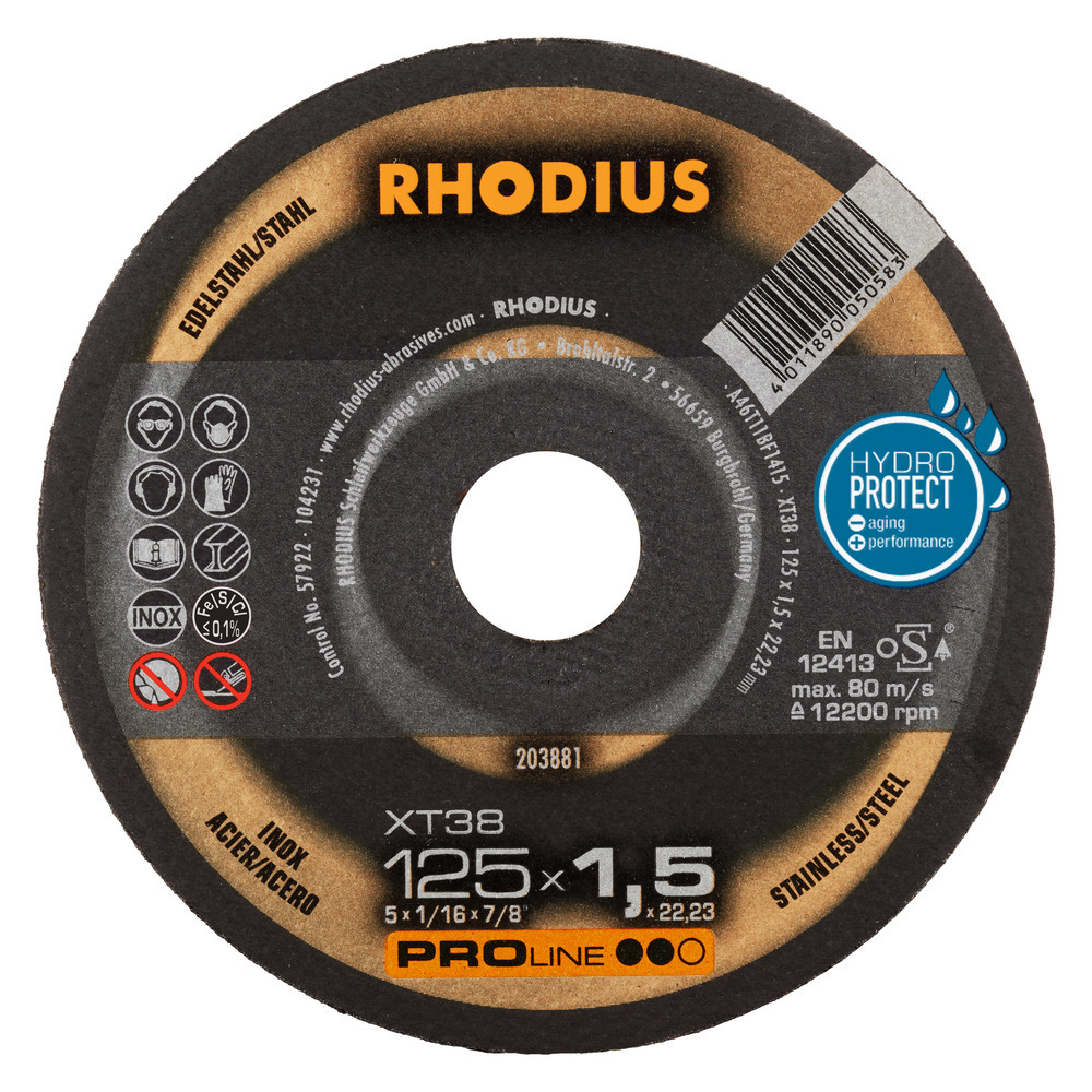Rhodius Kapskivor XT38 - 125 x 1,5 x 22,23 mm