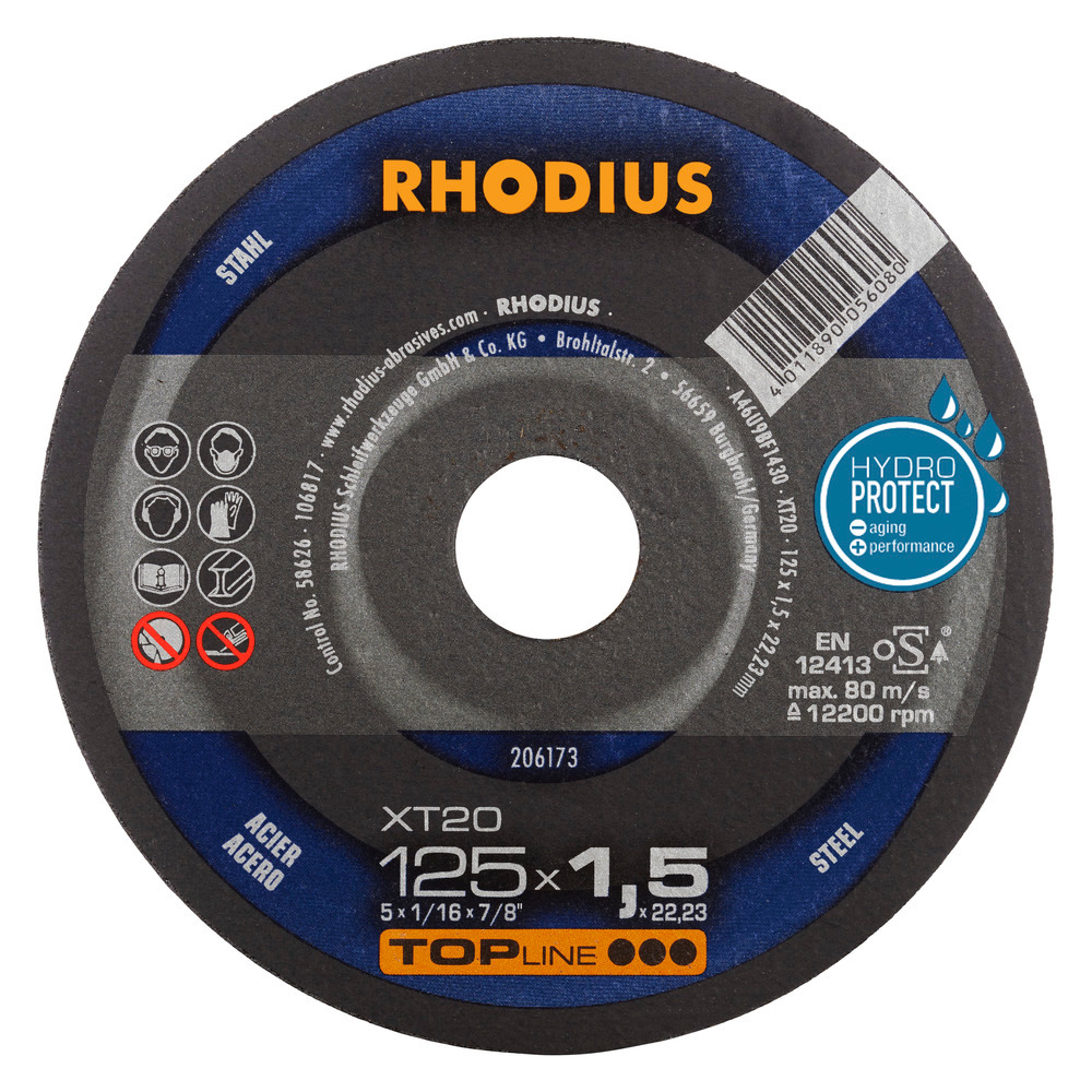Rhodius Kapskivor XT20 - 125 x 1,5 x 22,23 mm