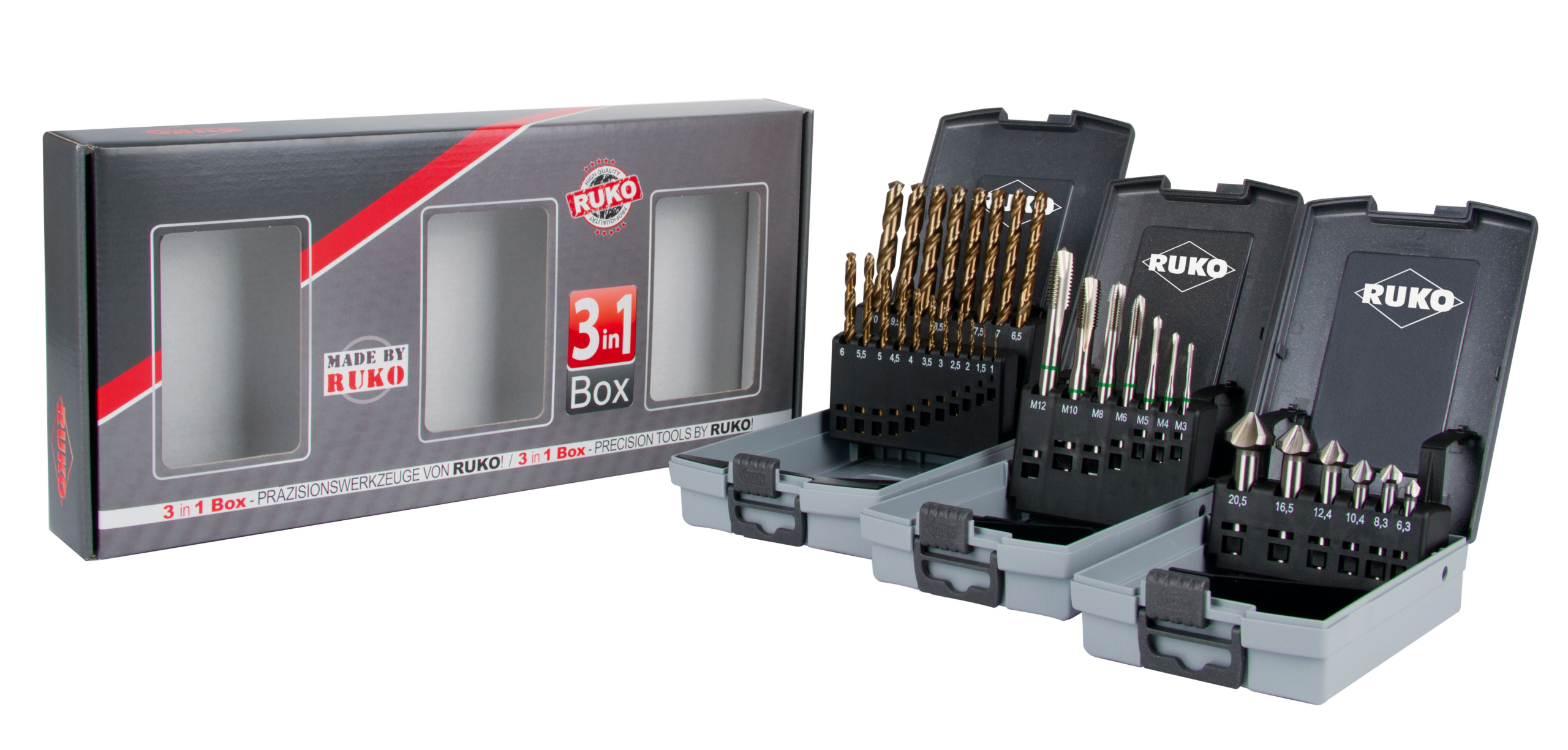 RUKO 3 in 1 Borr/Gäng/Försänk