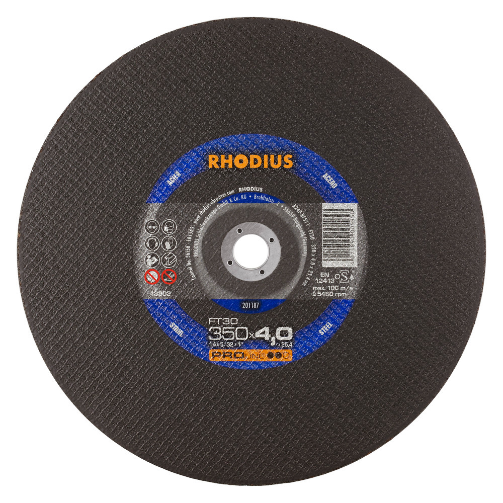 RHODIUS FT30 Kapskivor - 350 x 4,0 x 25,4 mm