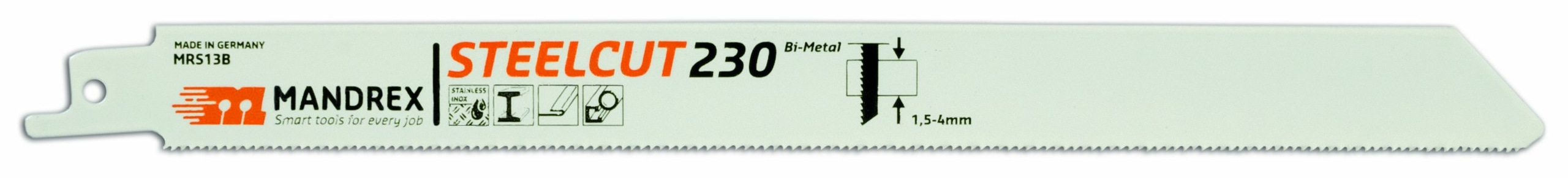 MANDREX STEELCUT Universalsågblad Tigersågar 2-pack - 230 mm / 1,5-4,0 mm