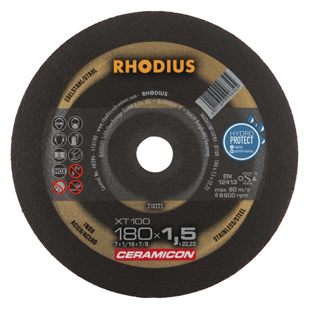 Rhodius Kapskiva XT100 Ceramicon INOX - 180 x 1,5 x 22,23 mm