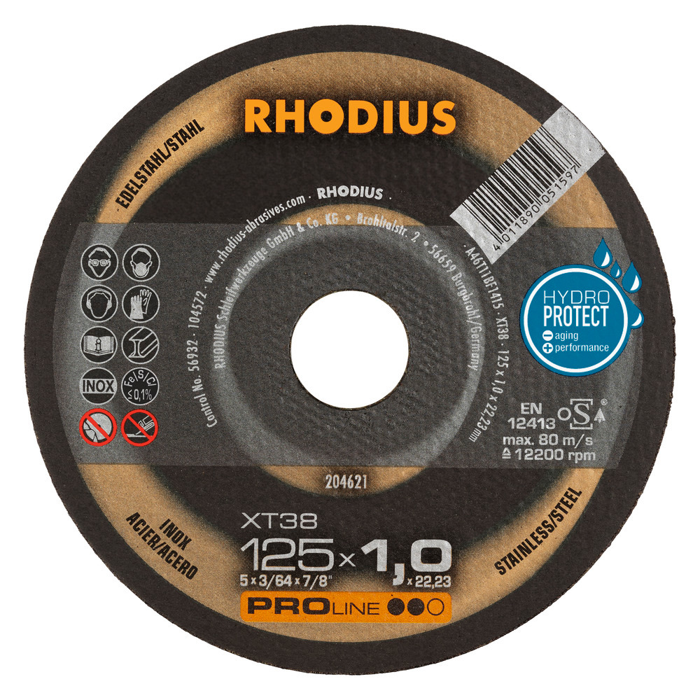 Rhodius Kapskivor XT38 - 125 x 1,0 x 22,23 mm