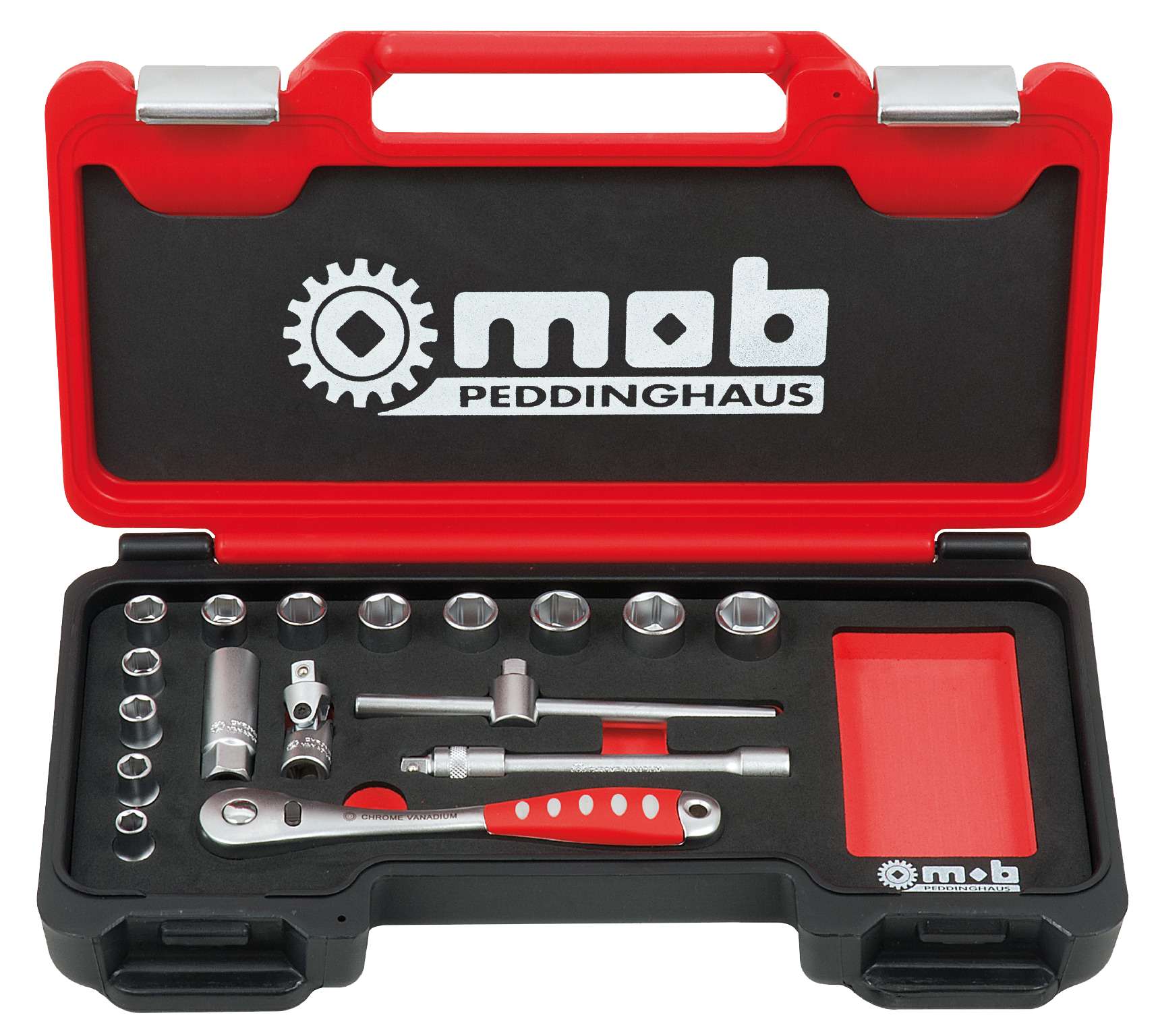 PEDDINGHAUS 3/8" Hylsnyckelsats 17 delar