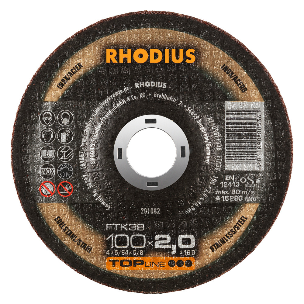 RHODIUS FTK38 Kapskivor - 100 x 2,0 x 16 mm