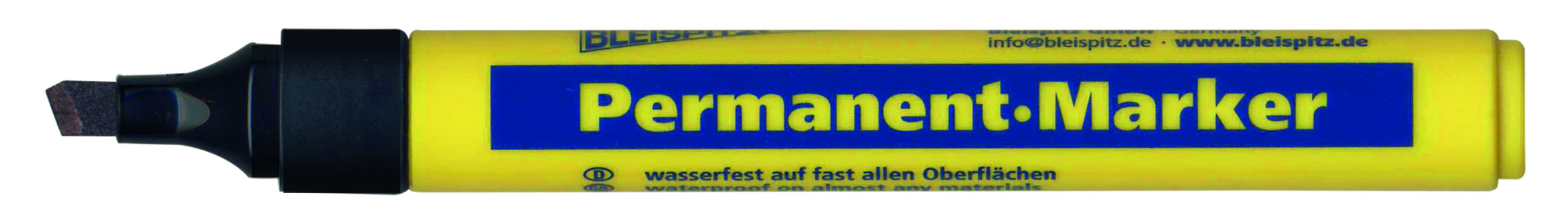 BLEISPITZ Permanent Marker: 4 färger, fler varianter - Svart 1-5 mm rektangulär