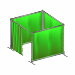Svetsbås komplett gröna väggar 240x240x180 cm
