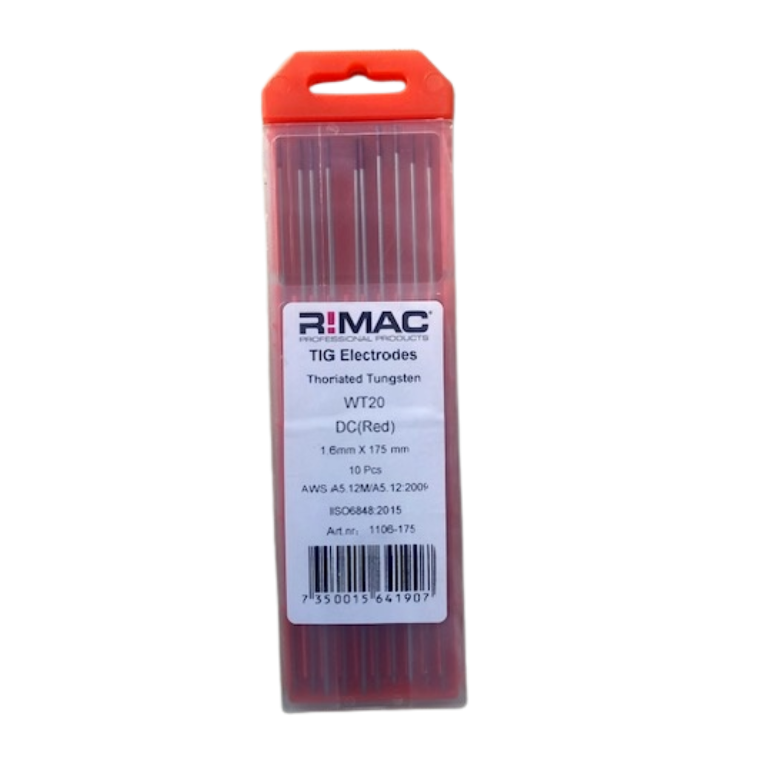 RIMAC TIG-ELEKTRODER 175MM 10st/kartong - Röd 1,6 x 175mm