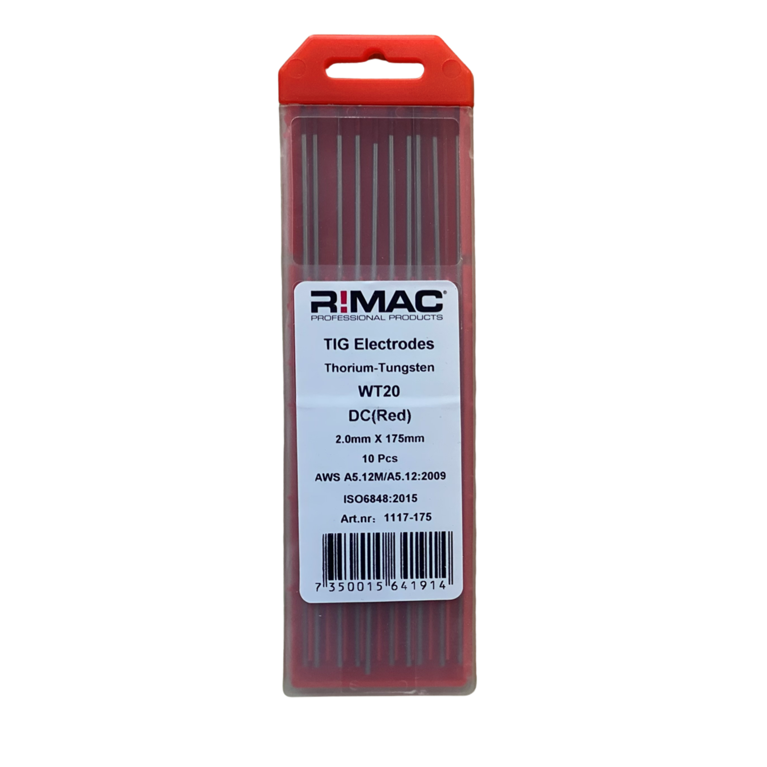 RIMAC TIG-ELEKTRODER 175MM 10st/kartong - Röd 2,0 x 175mm