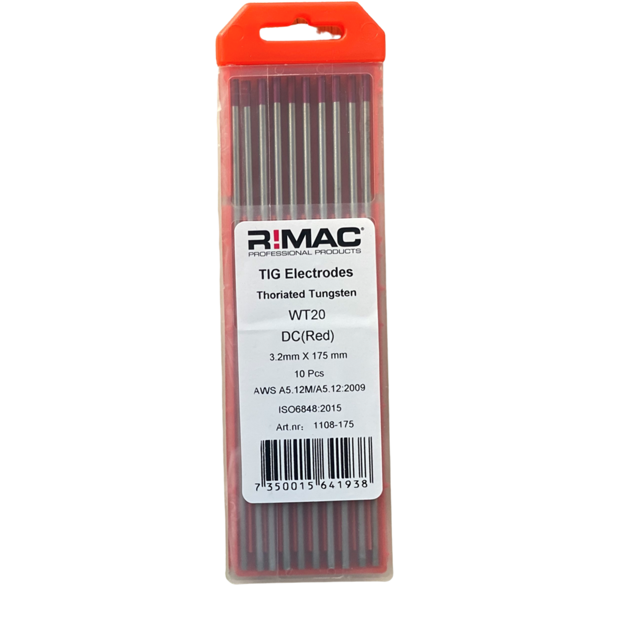RIMAC TIG-ELEKTRODER 175MM 10st/kartong - Röd 3,2 x 175mm