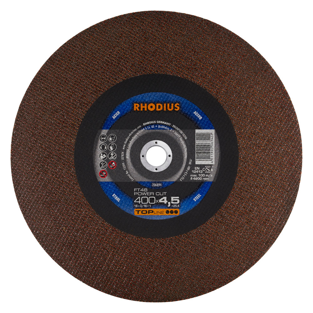 Rhodius F48 Power Cut för räls 400x4,5x25,40