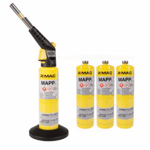 MAPP-gasbrännarkit + 4 st MAPP-gasflaskor
