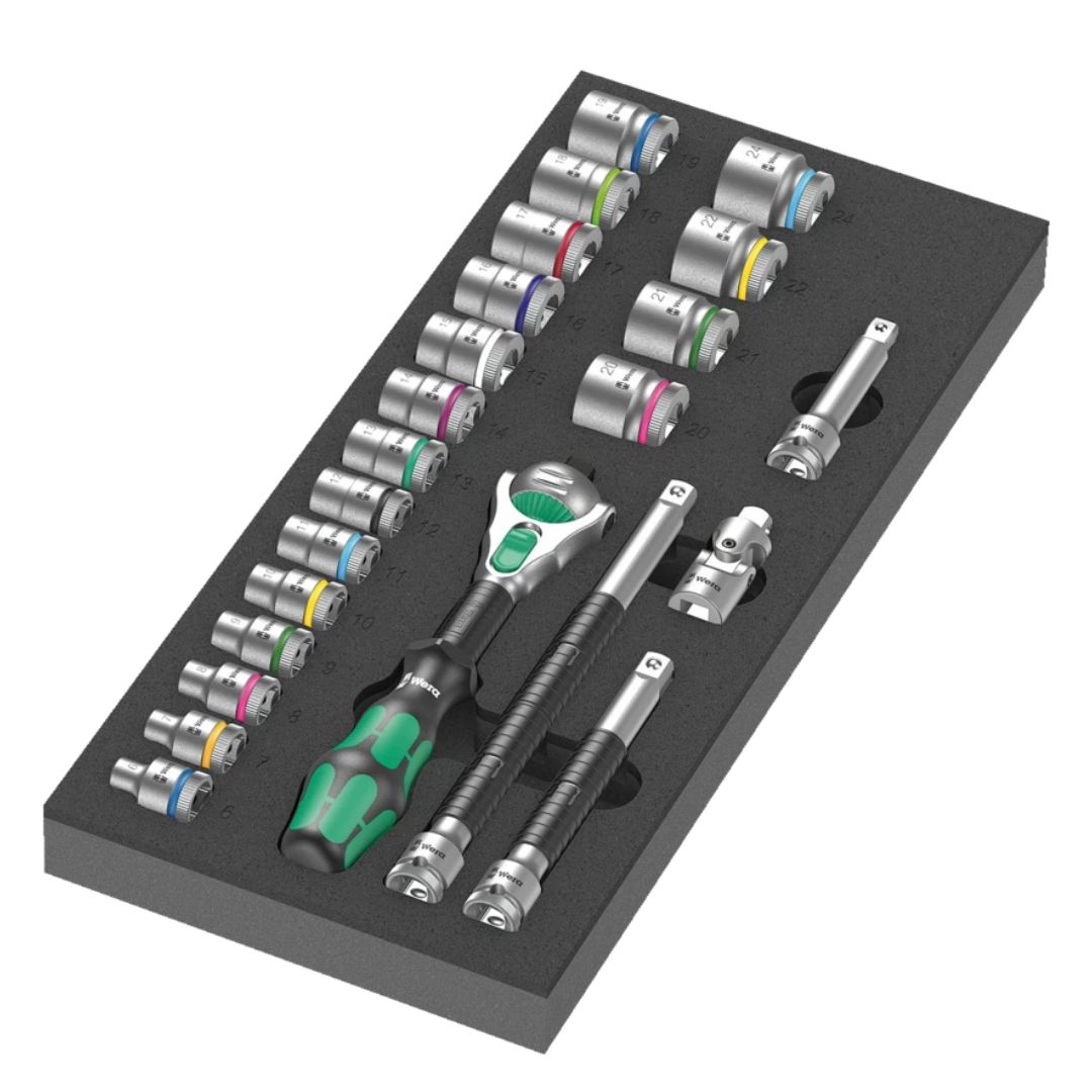 WERA Skumgummiinsats
 3/8" ANPASSAT FÖR
VERKTYGSVAGNAR