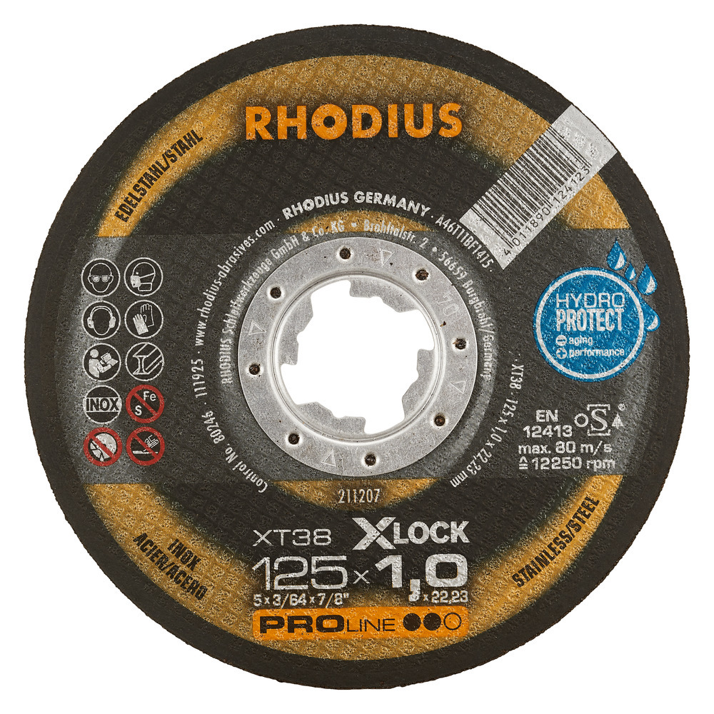 Rhodius Kapskivor XT38 XLock - 125 x 1,0 x 22,23 mm