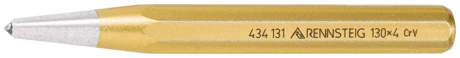 RENNSTEIG Center Punch hard-metal-tip 130x14x4mm