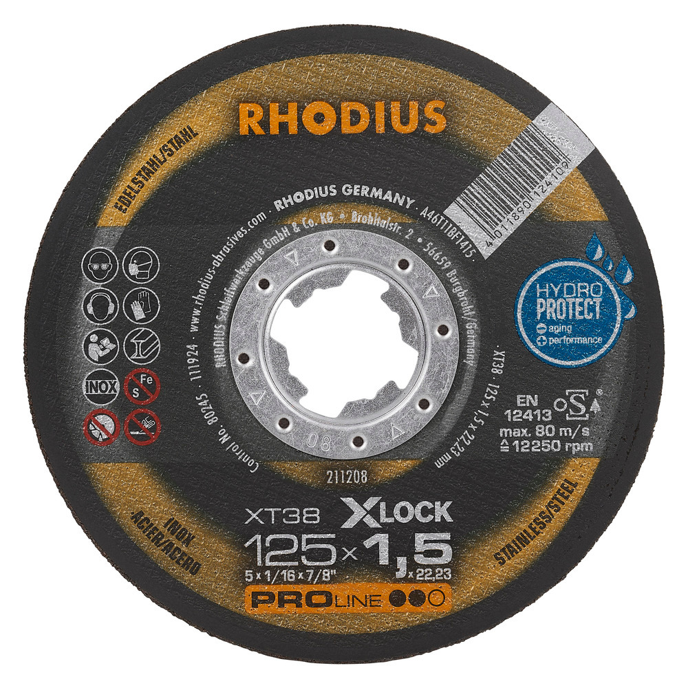 Rhodius Kapskivor XT38 XLock - 125 x 1,5 x 22,23 mm