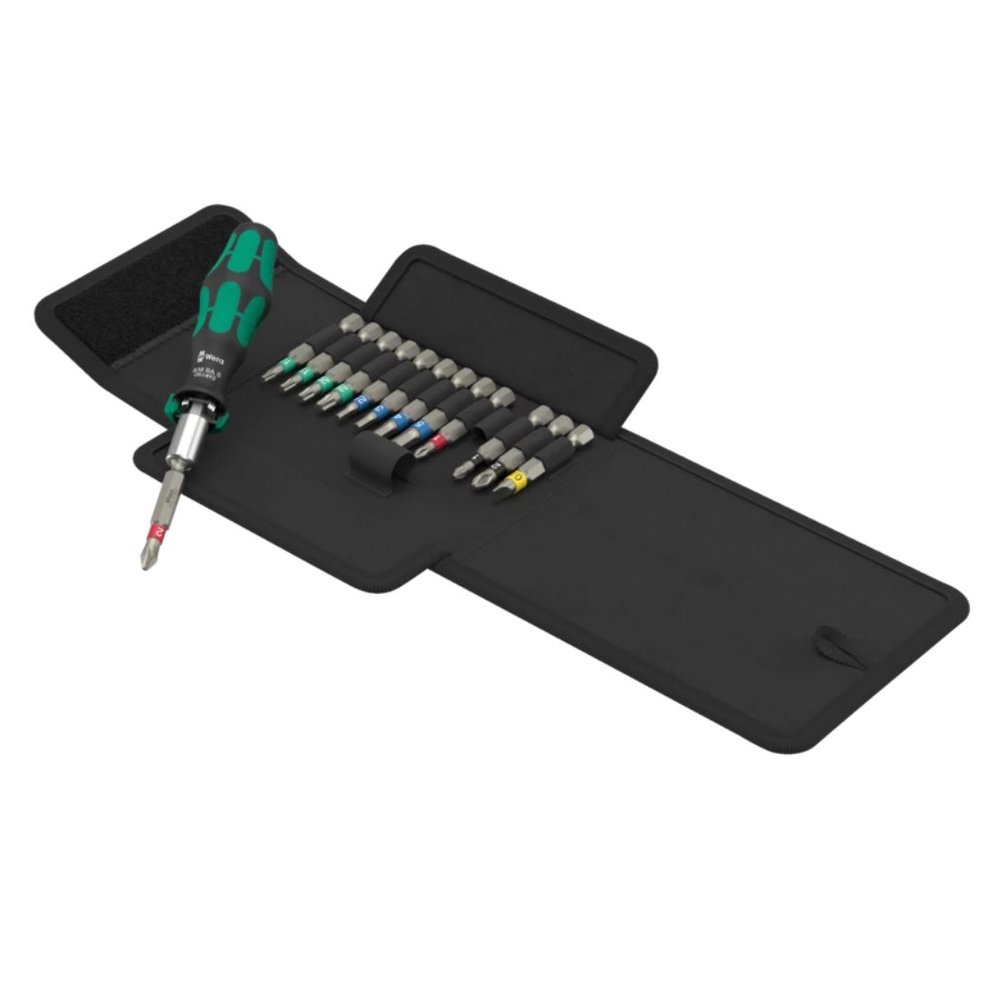 WERA KK RA Set 1 VIKFODRAL INKL BITS, 50 MM,
HANDTAG MED SPÄRRFUNKTION