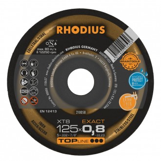 RHODIUS KAPSKIVA XT8 EXACT - 125 x 0,8 x 22,23 mm